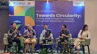 Upaya untuk mengurangi ancaman sampah plastik yang menumpuk di TPA pada 2028 melalui talkshow Towards Circularity: Tackling Waste Management Challenge Through Multi Stakeholder Collaboration' di Habitate Jakarta, pada Selasa, 26 Agustus 2025.