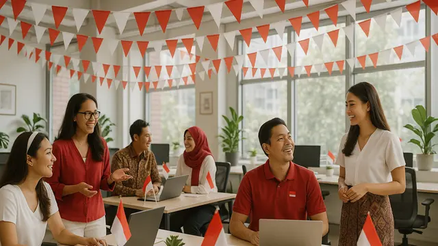 Dekorasi 17 Agustus di Kantor