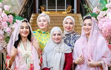 5 Potret Cantik Cut Keke Tampil dalam Balutan Hijab, Aura Menawan Bersama Sahabat Shaleha