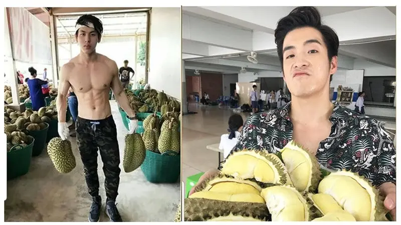 Pria ganteng durian (Sumber: Instagram/@//hotdudeswithdurian)