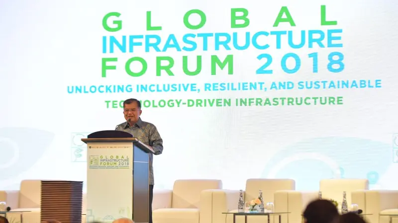 Wakil Presidem Jusuf Kalla membuka acara Asian Develoment Bank Global Infrastructure forum.