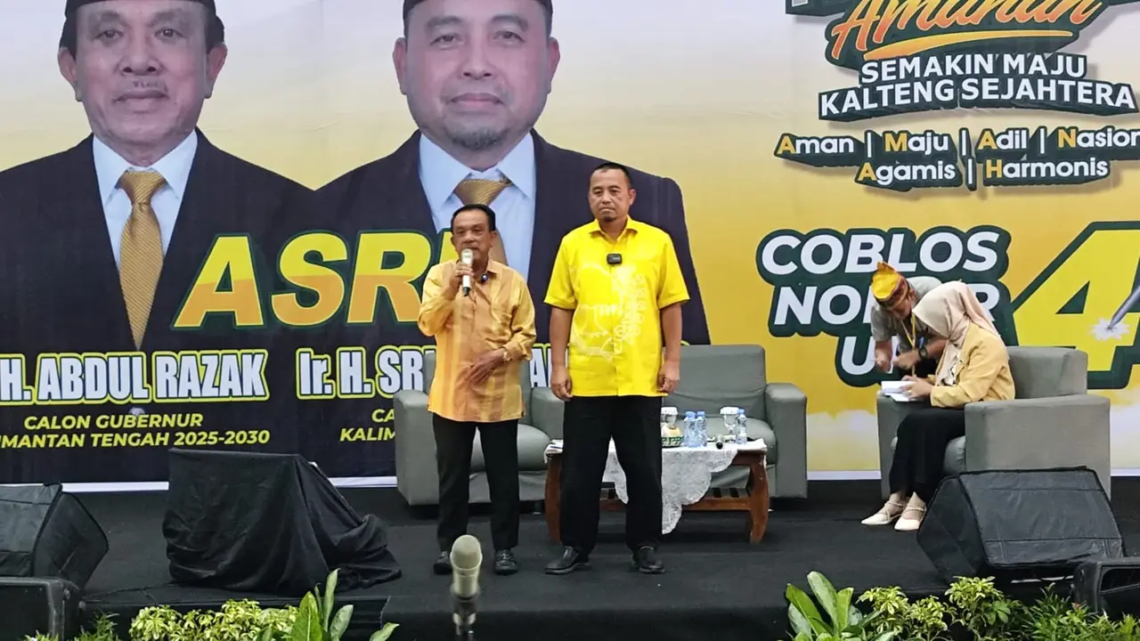 Pasangan calon gubernur dan calon wakil gubernur Kalimantan Tengah (Kalteng) nomor urut 4, Abdul Razak–Sri Suwanto (Istimewa)