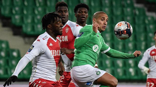 FOTO: Menang Telak 4-0 atas Saint-Etienne, AS Monaco Ramaikan Persaingan di Papan Atas - Wahbi Khazri; Axel Disasi
