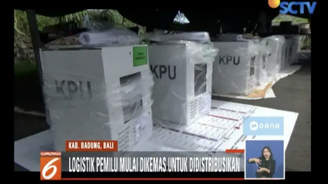 KPU Badung Bali dan KPU Sulawesi Selatan mulai mendistribusikan logistik Pemilu 2019.
