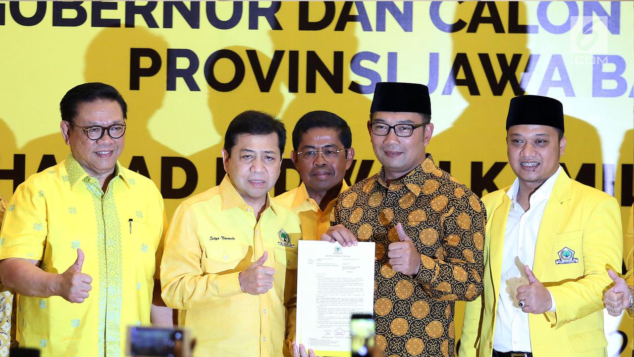 Golkar Resmi Usung Ridwan Kamil dan Daniel Mutaqien