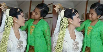 Titi melepas status janda. Pernikahan Titi Rajo Bintang dan Adrianto DJokosoetono di gelar secara tertutup di kediaman orangtua pengantin pria di kawasan Kebayoran Baru, Sabtu, 12 November 2016. (Instagram/bumiauw)