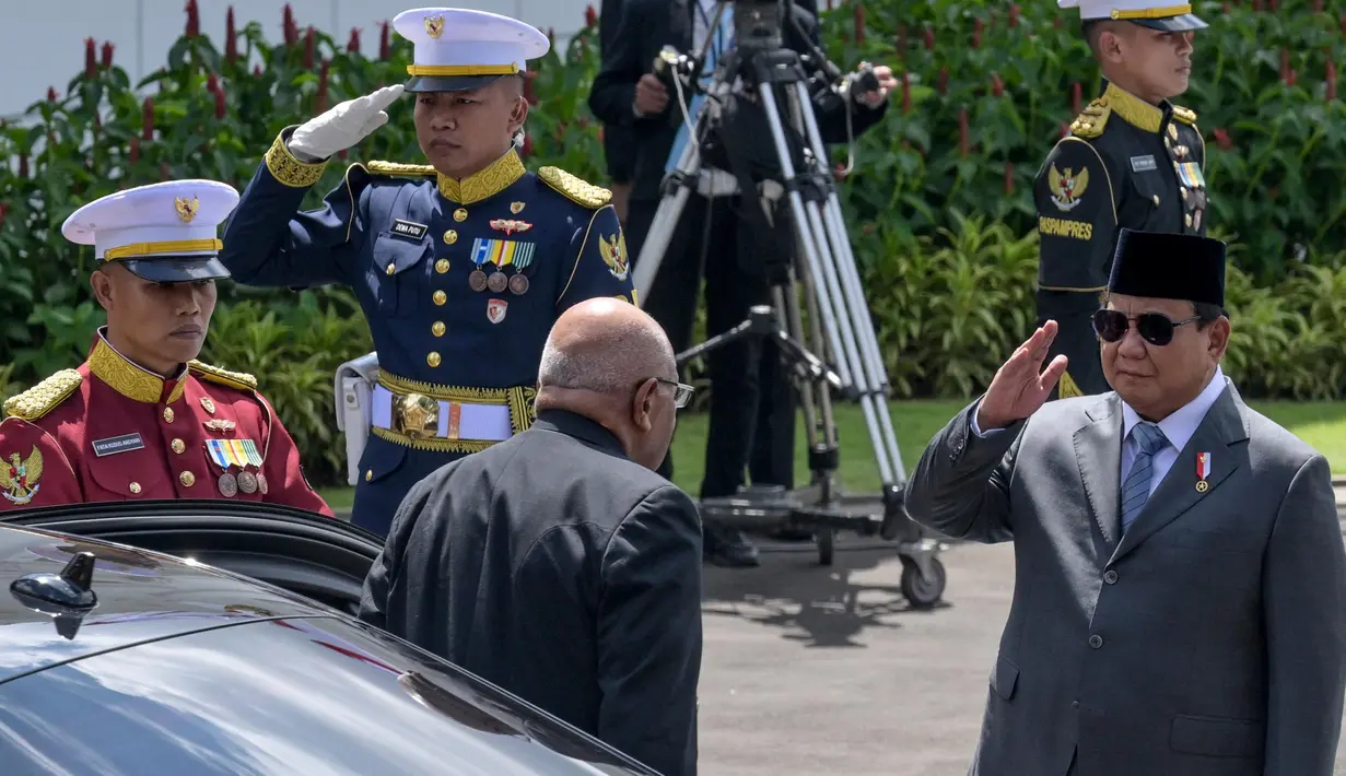 Hari ini, Kamis (24/4/2025), Presiden Prabowo Subianto menerima kunjungan resmi kenegaraan Perdana Menteri Republik Fiji, Sitiveni Rabuka. (BAY ISMOYO/AFP)