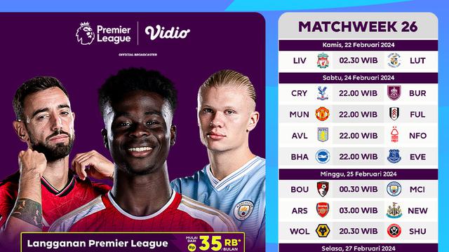 Liga Inggris 2023/2024 Matchday 26