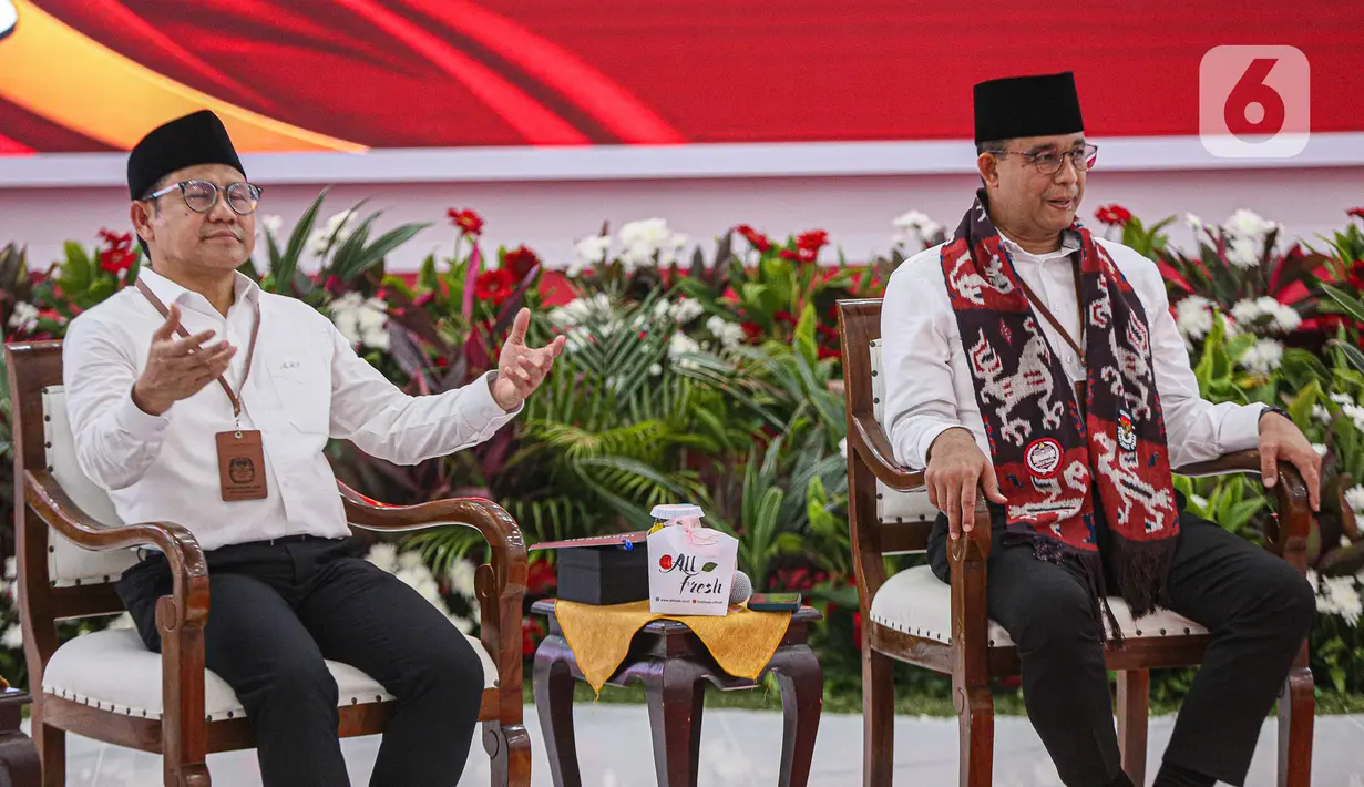 Anies dan Muhaimin menjadi pasangan pertama yang mendaftar sebagai capres-cawapres di KPU. (Liputan6.com/Faizal Fanani)