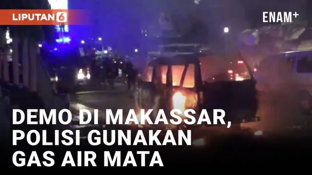 Demo Kawal Putusan MK di Makassar Ricuh, Satu Angkot Dibakar OTK