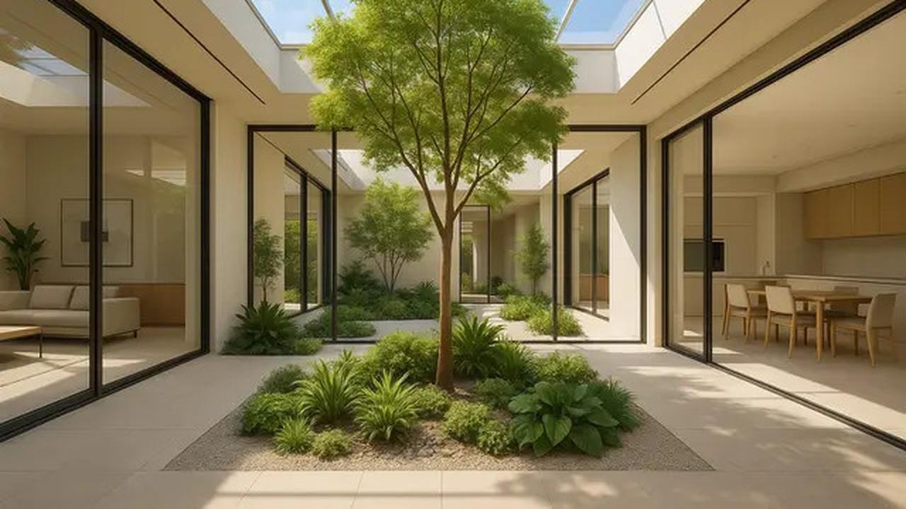 8 Model Rumah Minimalis Mewah dengan Inner Garden, Desain Ini Bikin Healing Tak Perlu Jauh-Jauh