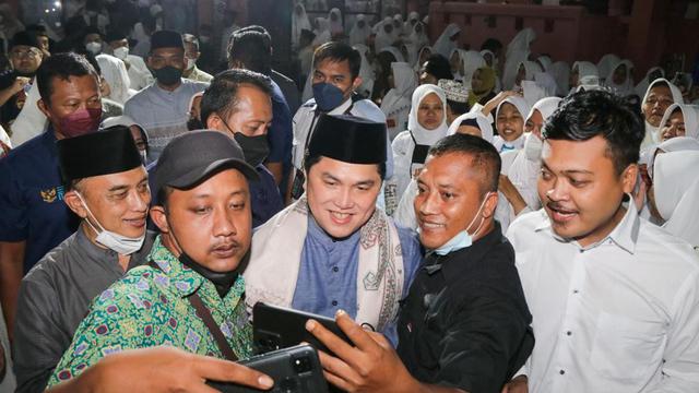 Erick Thohir saat di Jombang. (Ist)