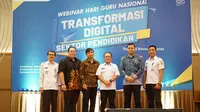 Dalam rangka menyambut Hari Guru Nasional yang diperingati setiap 25 November, Kementerian Komunikasi dan Informatika menggelar menggelar webinar bertajuk Transformasi Digital Sektor Pendidikan, Rabu (16/10/2022).