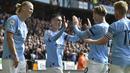 Sedangkan dua gol lainnya masing-masing dicetak oleh Jack Grealish dan Phil Foden. (AP Photo/Rui Vieira)