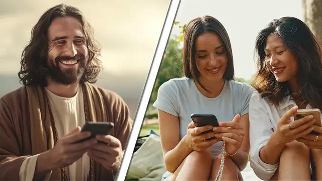 Ilustrasi Aplikasi Text with Jesus. (Dok: textwith.me/jesus/)