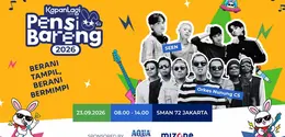 KapanLagi Pensi Bareng 2026 hadir di SMAN 72 Jakarta pada 23 September 2026. (KapanLagi)