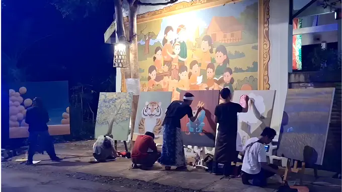 Dari Kandang Ayam, Desa Ini Jadi Cartoon Village Pertama di Indonesia dengan Lukisan Sepanjang 350 Meter
