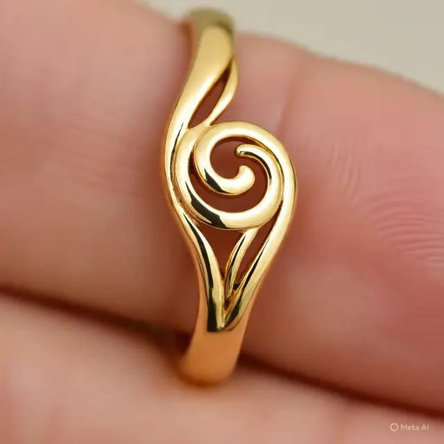 Cincin Emas Motif Ukiran Suku