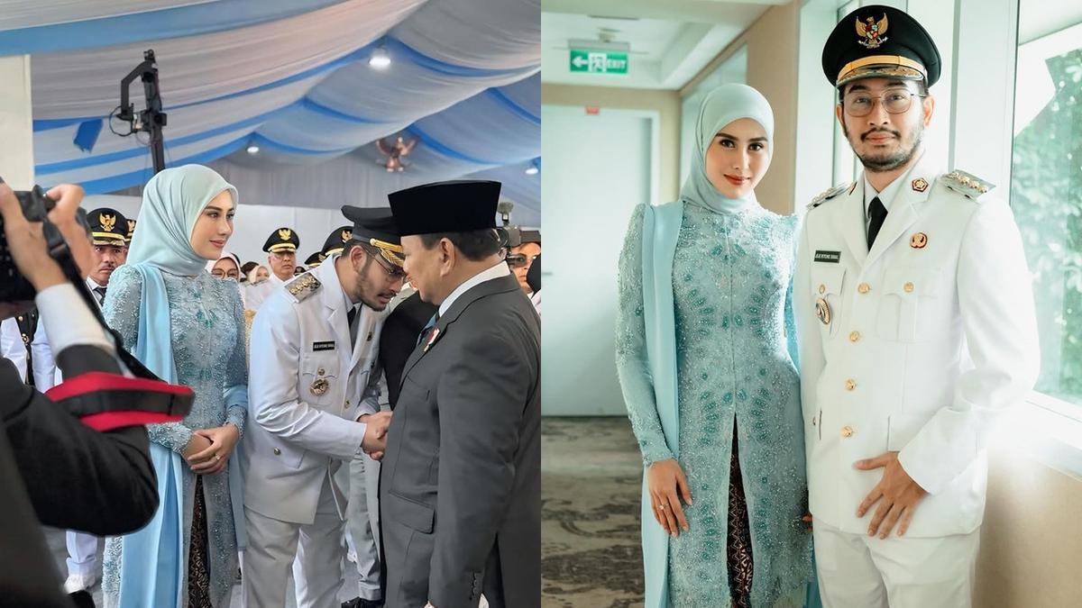 7 Potret Syahnaz Sadiqah Dampingi Jeje Dilantik, Mulai Terbiasa Sapa Warga