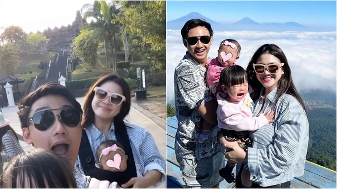 6 Potret Felicya Angelista dan Caesar Hito Ajak Buah Hati Keliling Kota di Jateng