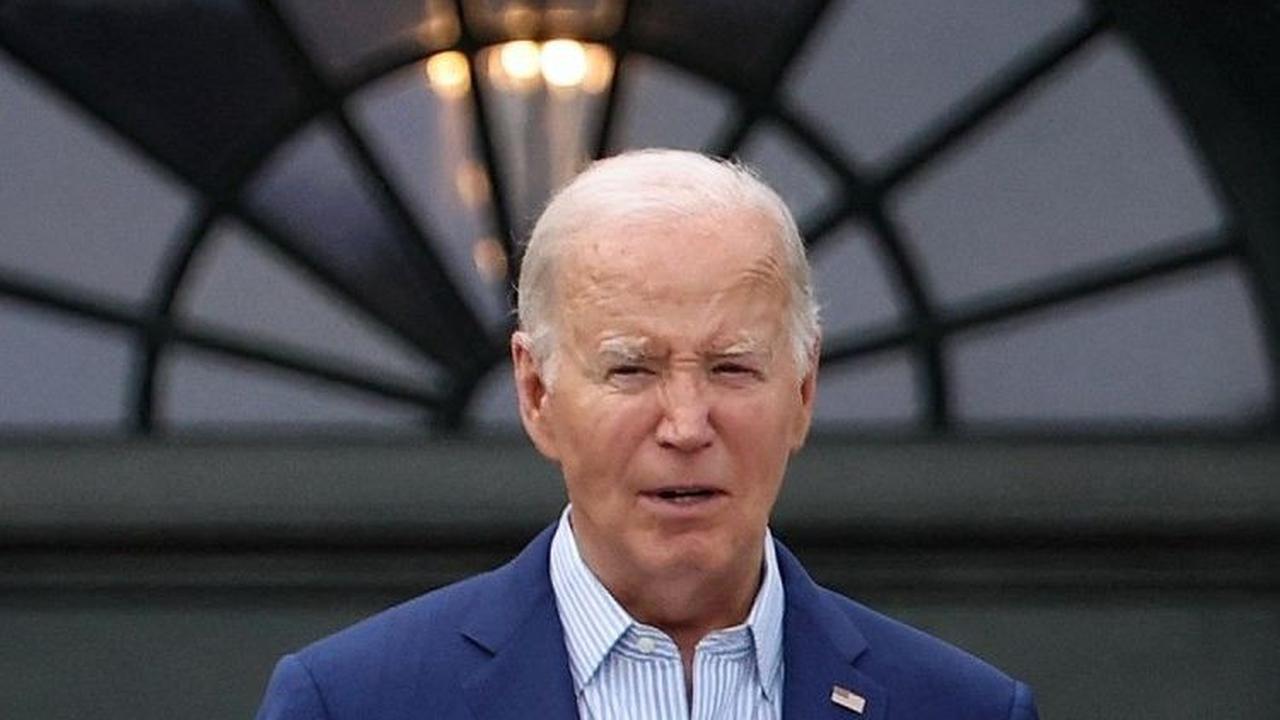 Pada kesempatan tersebut, Presiden Biden juga sempat menyampaikan pidato singkat. Foto: Reuters