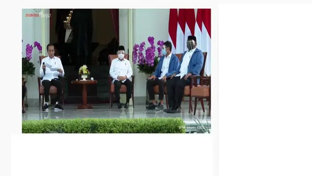 Reshuffle kabinet, Presiden Jokowi dan Wapres Ma'ruf Amin umumkan menteri baru di Istana Kepresidenan Jakarta
