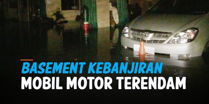 VIDEO: Banjir Jakarta, Basement Terendam Mobil Motor Terjebak Air