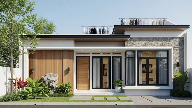 Desain Kontemporer Harmonis dengan Dak Tersembunyi