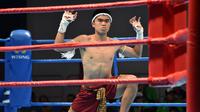 Atlet muaythai Indonesia, Muhammad Uchida Sudirman, yang juga merupakan kapten Persija U-16, berhasil mempersembahkan perunggu SEA Games 2019 di Filipina, Rabu (4/12/2019). (Dok. Persija)