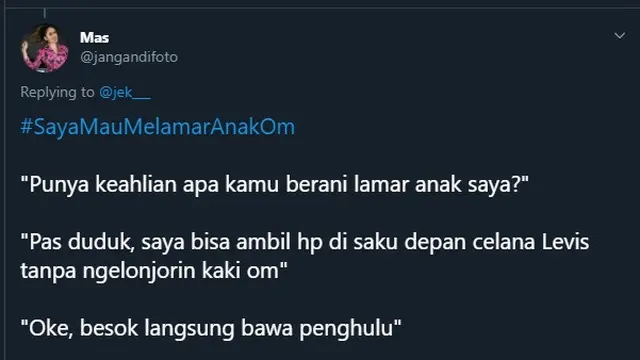 7 Modal Nekat Netizen saat Lamar Anak Orang Ini Bikin Tepuk Jidat