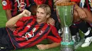 Shevchenko menjadi pencetak gol terbanyak di Serie A pada musim 2003/2004. Ia membantu AC Milan meraih Scudetto untuk pertama kalinya dalam lima tahun. (AFP/Paco Serinelli)