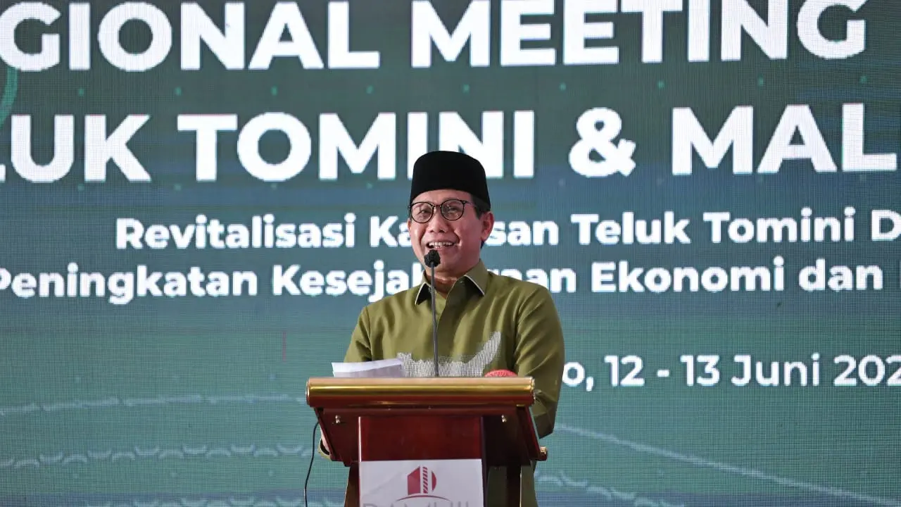 Mendes PDTT Abdul Halim Iskandar menghadiri acara Regional Meeting Kawasan Teluk Tomini dan Maluku Utara
