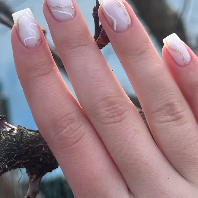 Milky White Nails