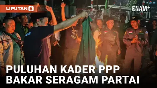 VIDEO: Kesal Diabaikan Plt Ketua Umum, Puluhan Kader PPP Asal Tasikmalaya Bakar Seragam Partai