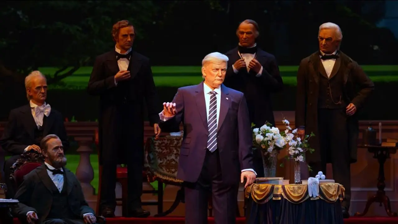Animatronik Donald Trump yang Telah Diubah Tampil Perdana di Disney's Hall of Presidents