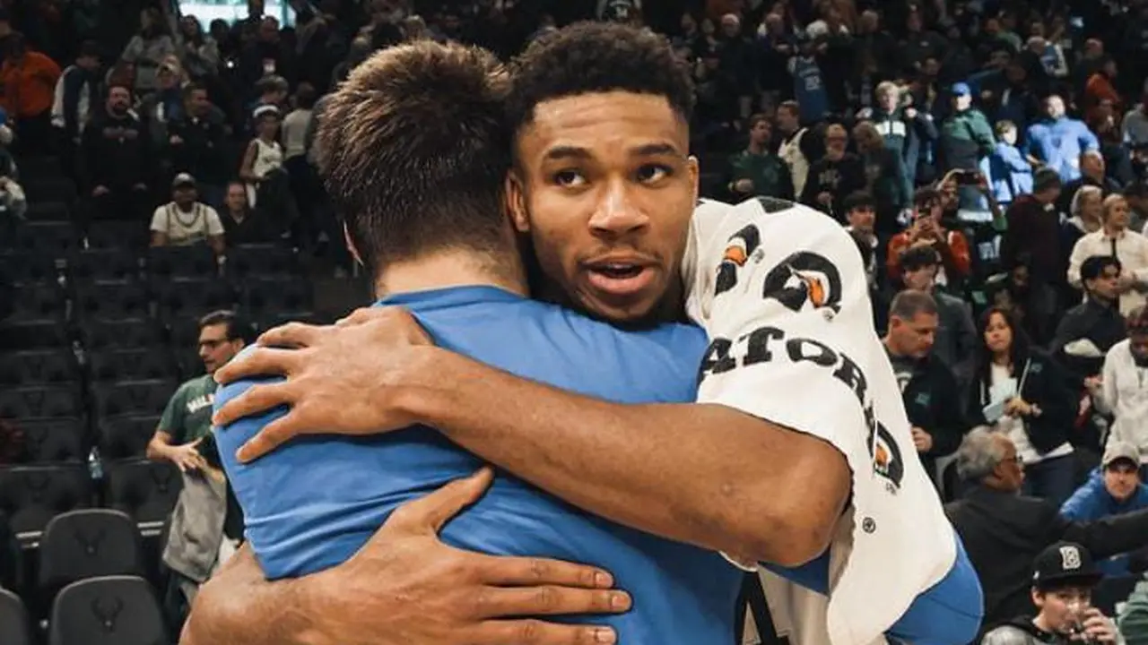 Foto: Giannis Antetokounmpo dan Luca Doncic