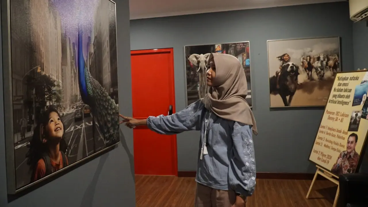 Lukisan dengan asisten bernama Artificial Intelligence