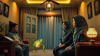 arti kodok masuk rumah menurut islam ©Ilustrasi dibuat AI