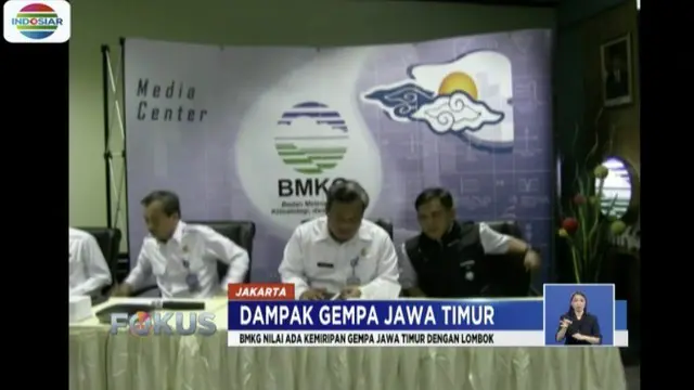 BMKG meminta masyarakat tetap tenang dan tidak mudah percaya dengan informasi yang berbedar.