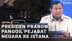 Prabowo Panggil Pejabat Negara ke Istana
