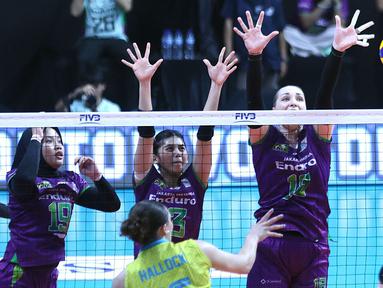 Juara bertahan tim putri Jakarta Pertamina Enduro (JPE) hanya butuh satu kemenangan lagi untuk memastikan satu tempat di babak Grand Final Proliga 2026. (Dok. PBVSI)