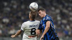 Inter Milan tampil mendominasi sejak awal laga. Nerazzurri mengalahkan Atalanta empat gol tanpa balas. (AP Photo/Luca Bruno)