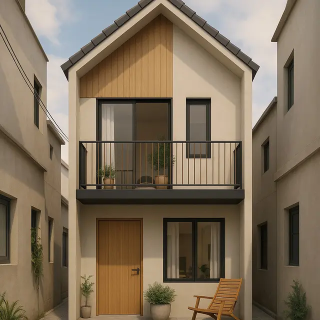 Model Rumah Japandi 2 Lantai 2025 di Gang Sempit