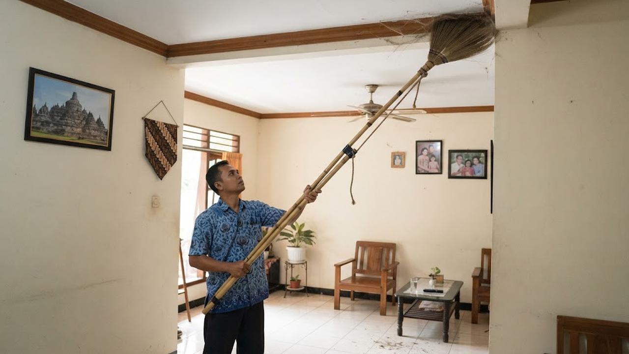 Cara Membersihkan Plafon Tanpa Tangga, Begini Langkah Mudah agar Bebas Debu