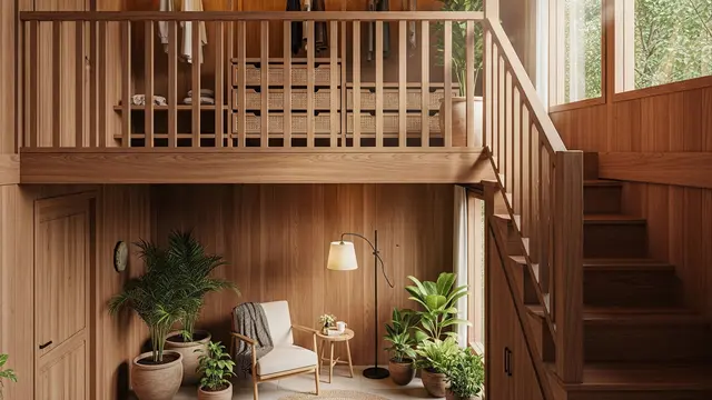 Aksen Kayu Hangat (Rustic Modern)