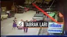 Rakaman kamera keamanan menujukkan detik-detik motor menabrak anak sekolah yang menyeberang jalan. Bukannya menolong, pelaku kabur melarikan diri.