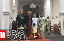 VIDEO: Hadiri Upacara HUT ke-74 RI di Istana, AHY disambut Jokowi dan Jan Ethes