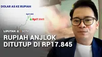 Rupiah Anjlok Ditutup di Rp17.845
