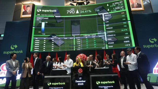 Superbank Resmi Melantai di Bursa Efek Indonesia
