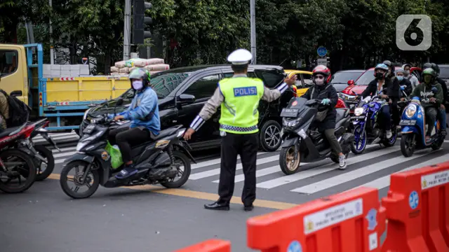 Pengaturan Arus Lalu Lintas Imbas Demo di Jakarta
